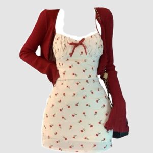 Sweet Rose Mini Dress Set